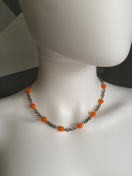 Stainless Steel Orangsicle Necklace
