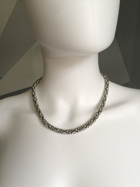 Chunky Aluminum Byzantine Necklace