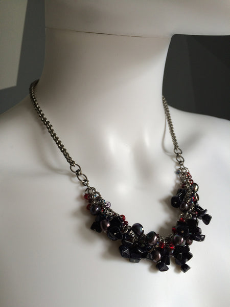 Beaded Clusters Necklace - Large