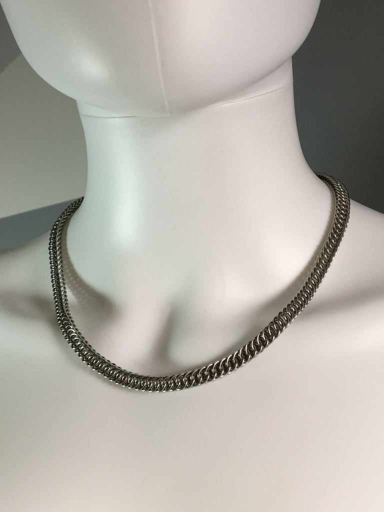 Stainless Steel Railroad Necklace