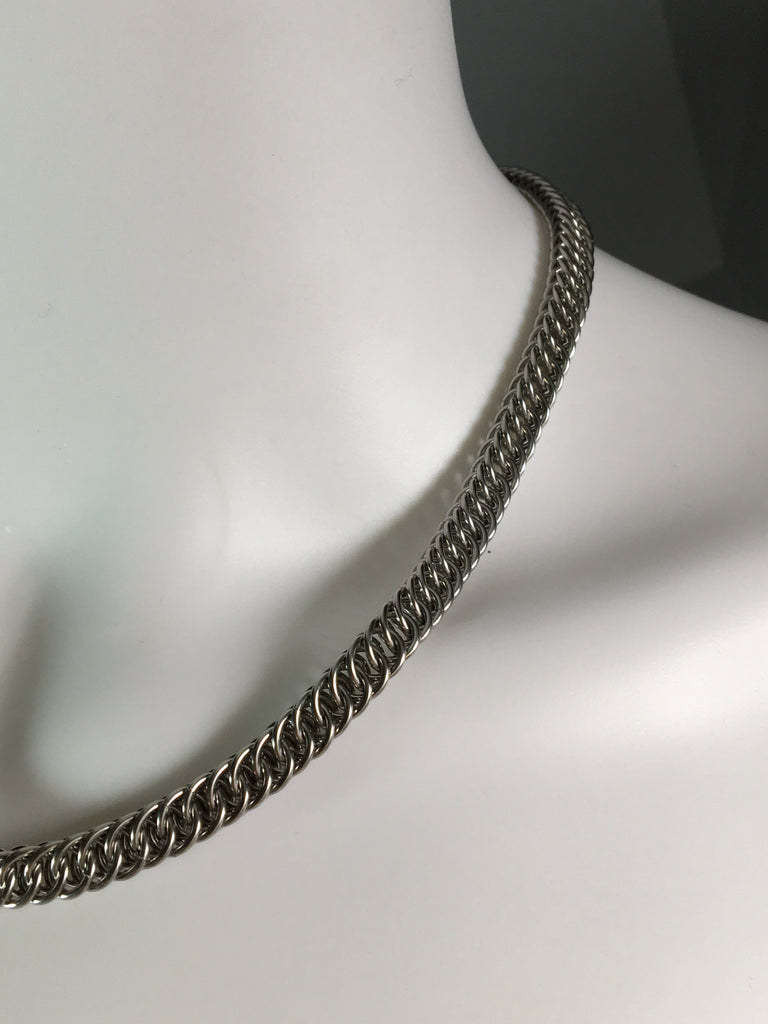 Stainless Steel Railroad Necklace