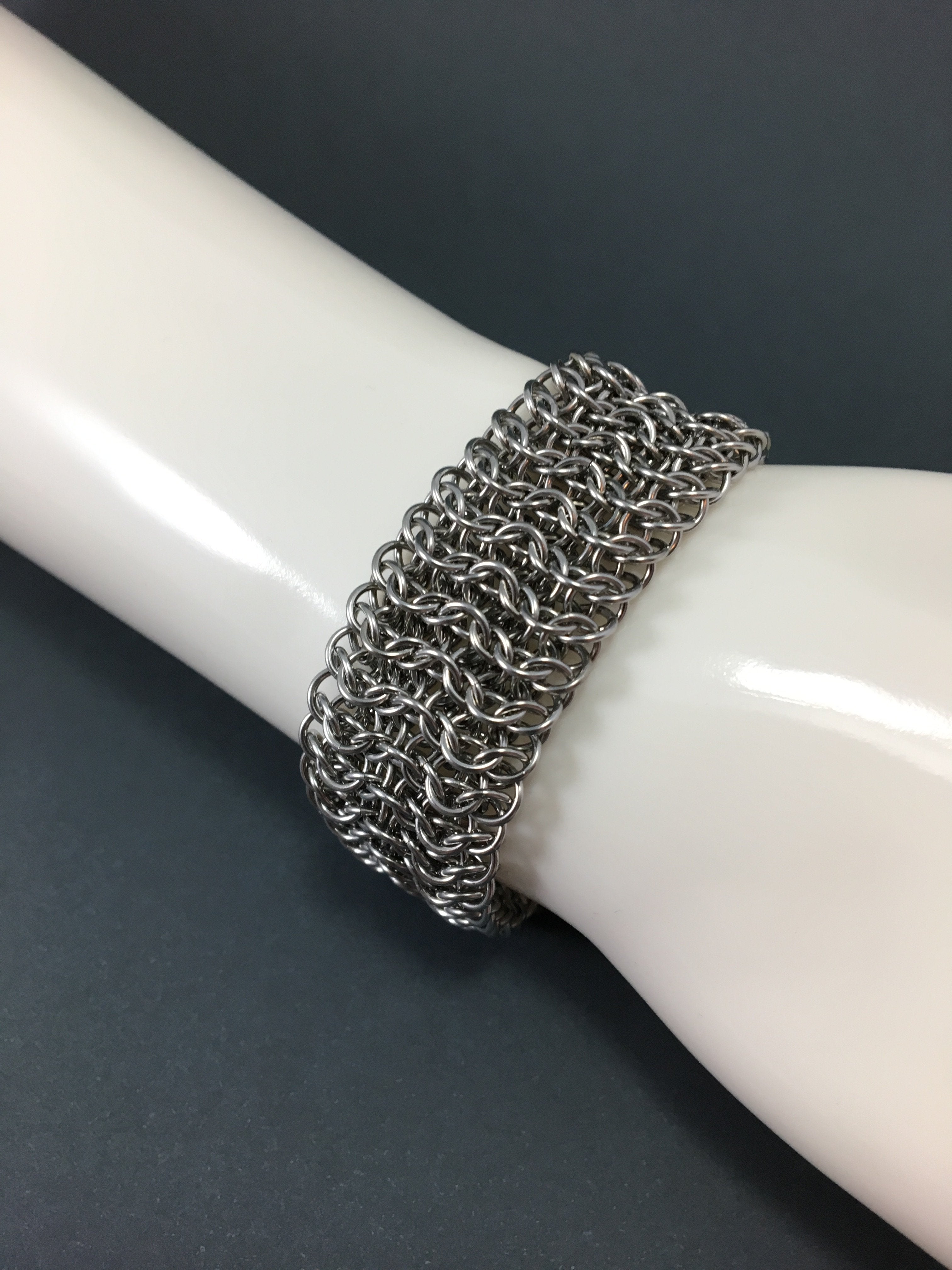 Silver Hand Woven Viking Bracelet - Miche McClendon